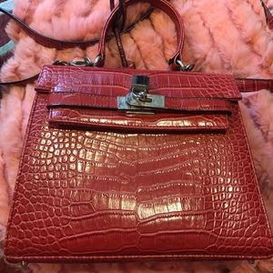 Red crossbody purse